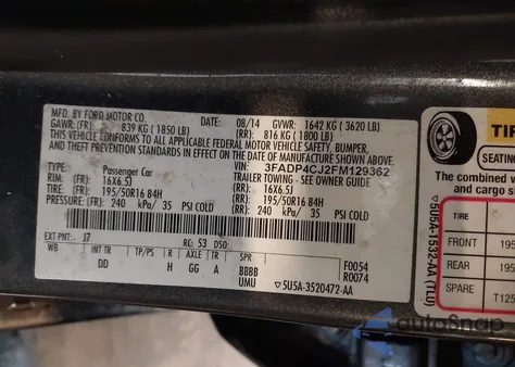 2015 Ford Fiesta Titanium from USA, damaged, VIN 3FADP4CJ2FM129362